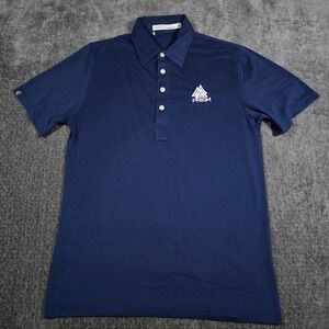 Criquet Polo Shirt Mens Small Blue Short Sleeve Embroidered Prism Golf Classic S